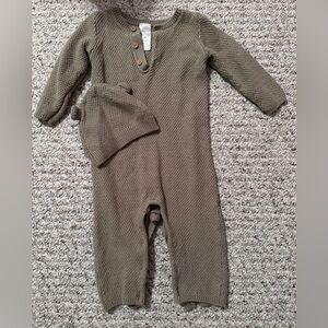 Cozy Knit Kids One Piece in green